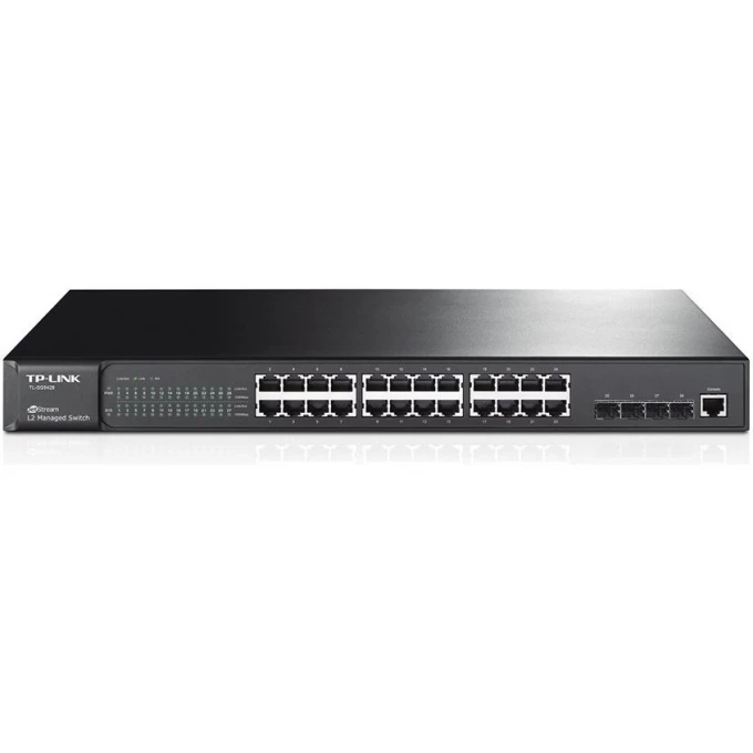Коммутатор TP-LINK 24-портовый c 4 SFP-слотами TL-SG5428 Коммутатор TP-LINK 24-портовый c 4 SFP-слотами TL-SG5428