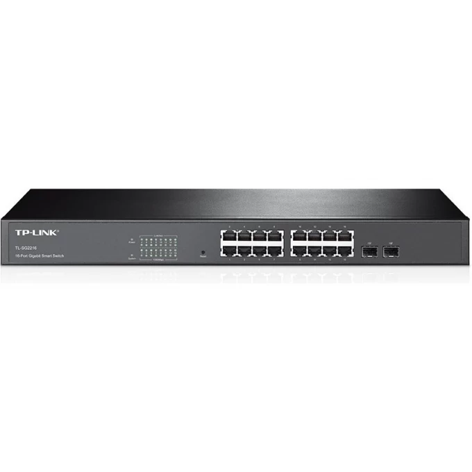 Smart-коммутатор TP-LINK 16-портовый гигабитный с 2 комбинированными SFP-слотами TL-SG2216 Smart-коммутатор TP-LINK 16-портовый гигабитный с 2 комбинированными SFP-слотами TL-SG2216