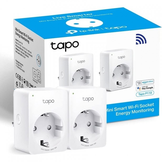 Умная Wi-Fi розетка TP-LINK TAPO P110 (2-pack) Tapo P110(2-pack)