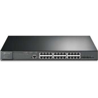 Управляемый коммутатор TP-LINK SG3428XMP JETSTREAM уровня 2+ с 24 гигабитными портами RJ45 и 4 портами SFP+